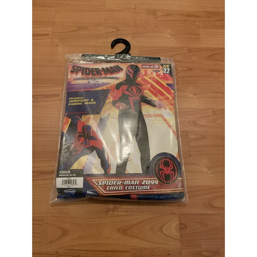Spiderman Spider-Verse Boys Costume Halloween Child Size Medium 8-10